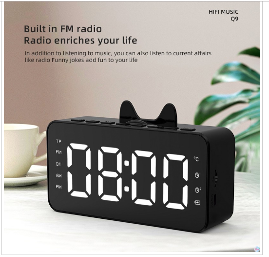 [HCM]LOA BLUETOOTH KIÊM ĐỒNG HỒ BÁO THỨC