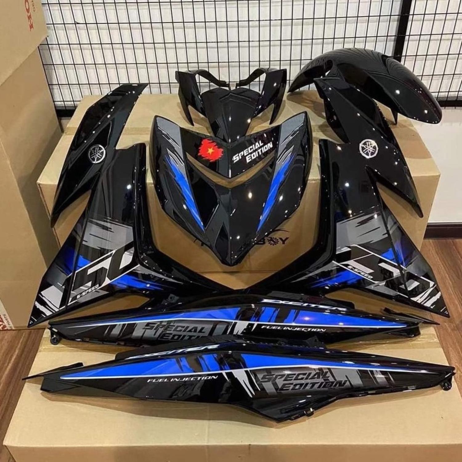 Tem rời yamaha exciter 150 đen xanh special edition 2022