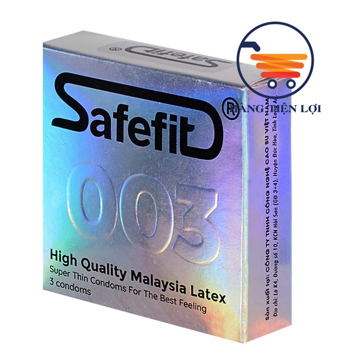 Bao cao su cực siêu mỏng Safefit 0.029mm - 03 chiếc