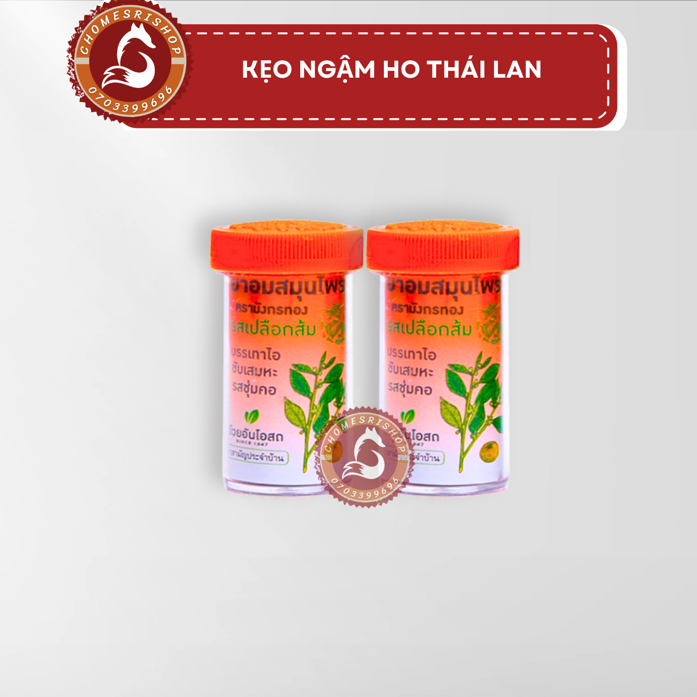[100% thá¡ N.D] Kẹo ngậm ho cam thảo thá¡ Lan