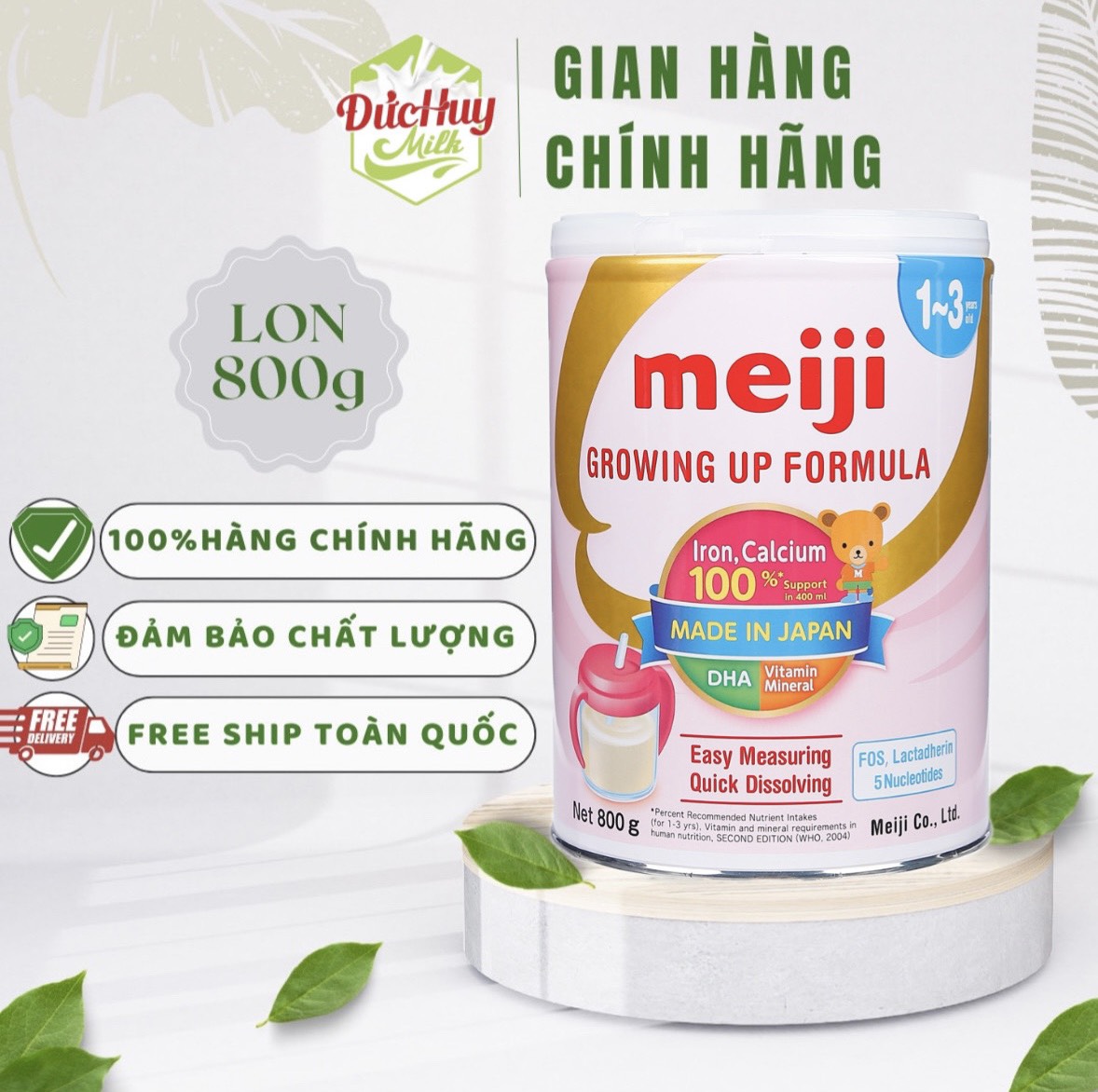 Sữa bột meiji nhập khẩu lon 800g loại 1-3 tuổi growing up formula 800g