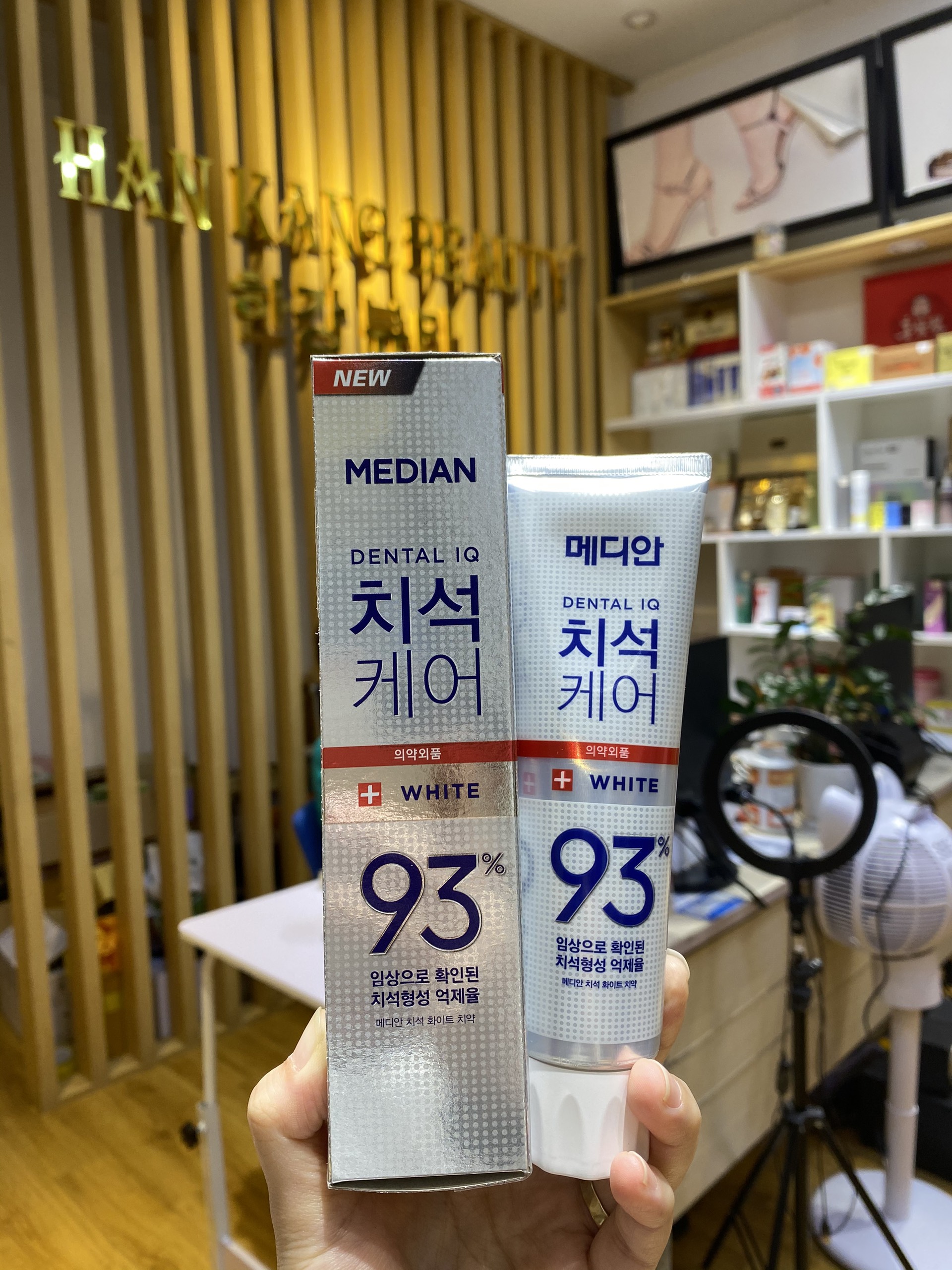 [SĂN DEAL]Kem đánh răng Median trắng 93% new 120g