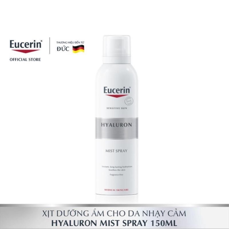 Xịt dưỡng ẩm cho da nhạy cảm Eucerin Hyaluron Mist Spray 150ml