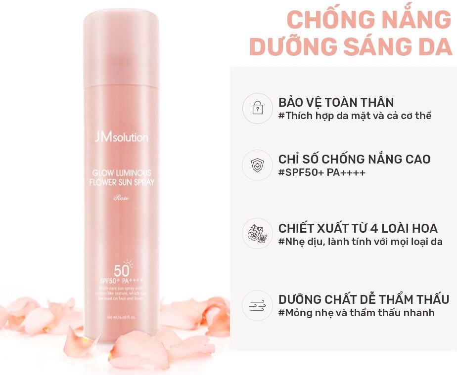 Chống nắng dạng xịt JM Solution SPF50+ PA++++ 180ml