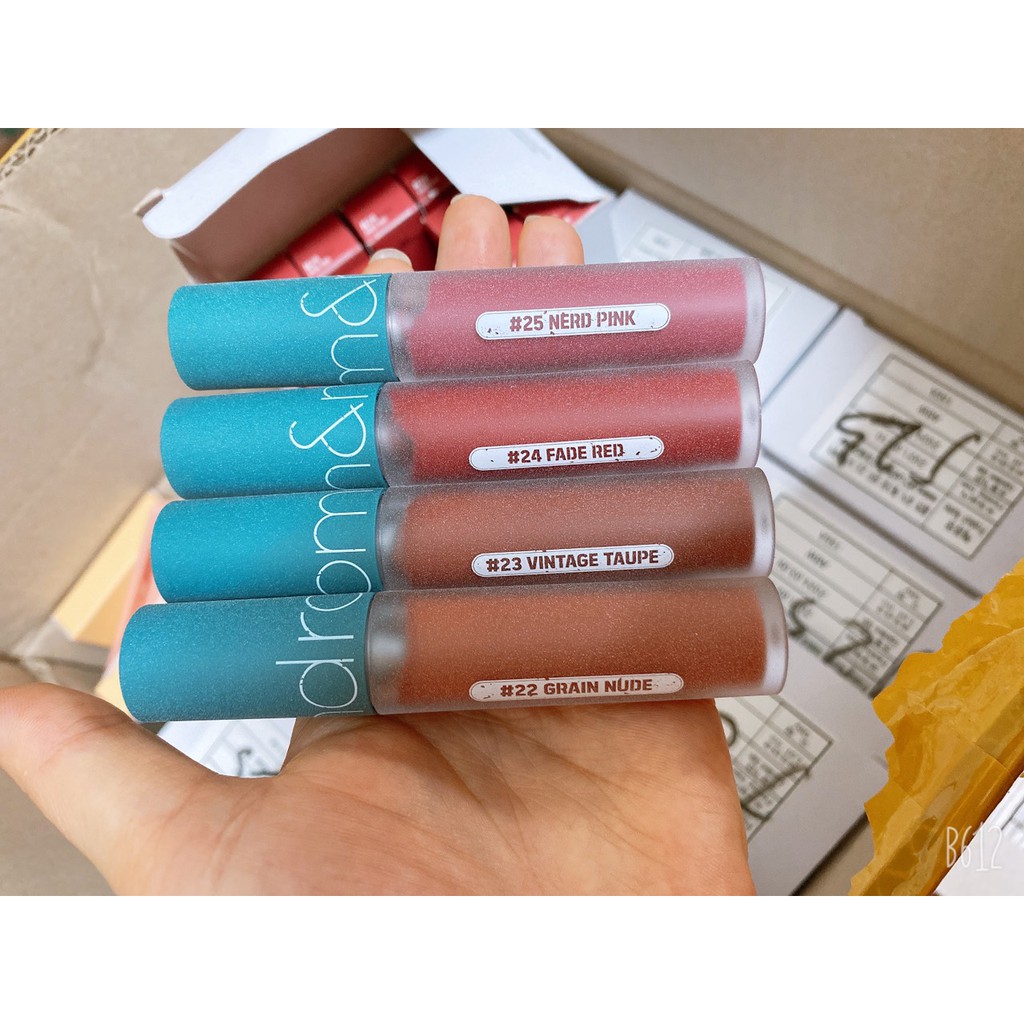 (22,23,24,25) Son Kem Lì Romand Zero Velvet Tint Vintage Filter
