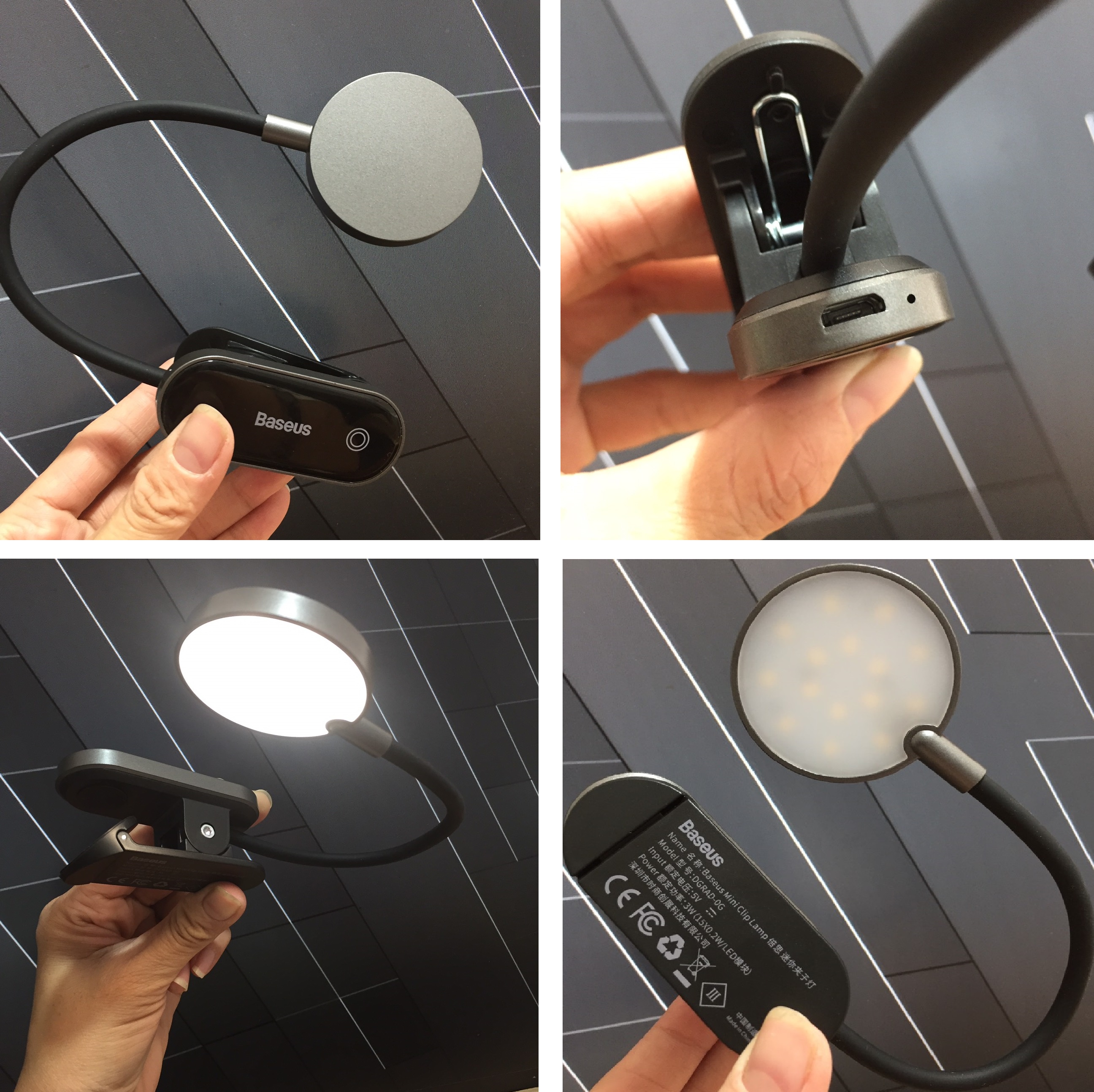 [HCM]Đèn đọc sách dạng kẹp Baseus Mini Clip Lamp DGRAD-0G
