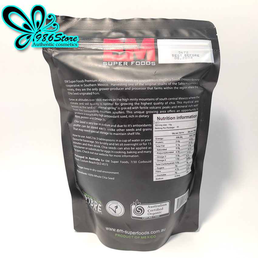 Hạt Chia Đen Black Bag 500g - Chính Hãng Úc