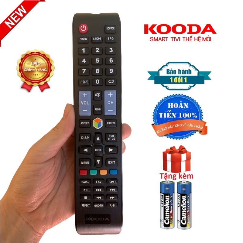 Bảng giá Điều khiển tivi Kooda Smart Chính hãng các dòng Smart LCD LED [ BH đổi mới, tặng kèm pin ] remote tivi kooda smart