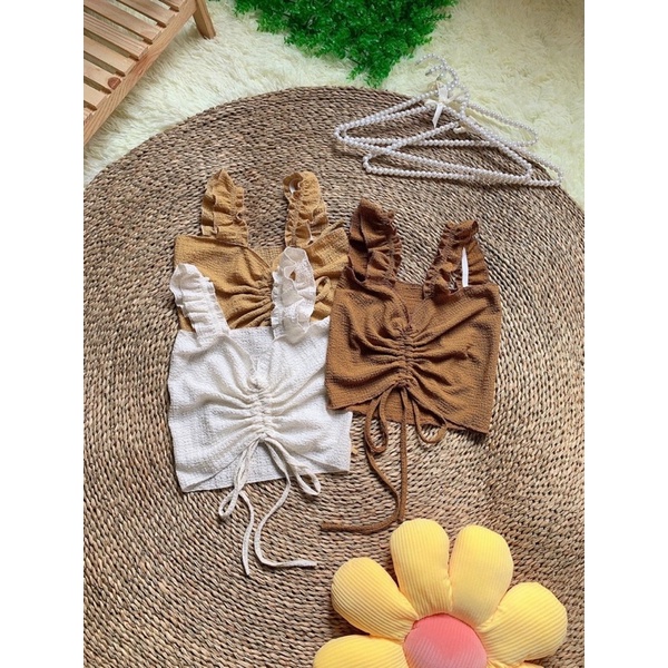 Áo 2 dây xốp nhún rút dây ngực