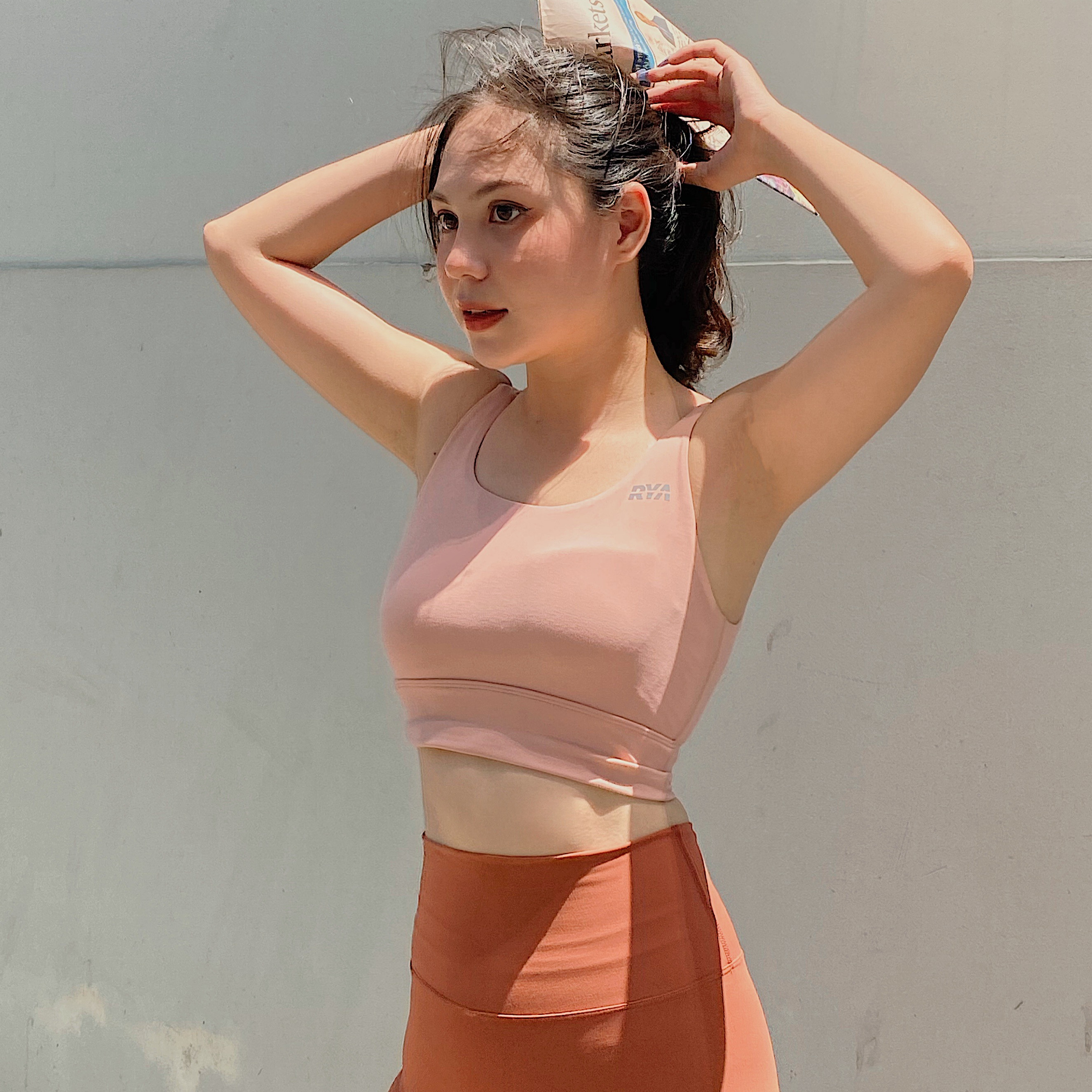 Áo ngực thể thao RYACTIVE - POWER SPORTBRA Light pink