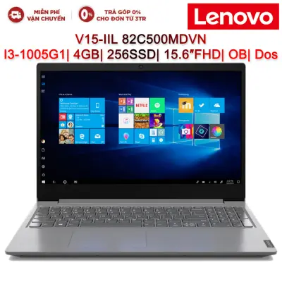 Laptop LENOVO V15-IIL 82C500MDVN I3-1005G1| 4GB| 256SSD| 15.6″FHD| OB| Dos