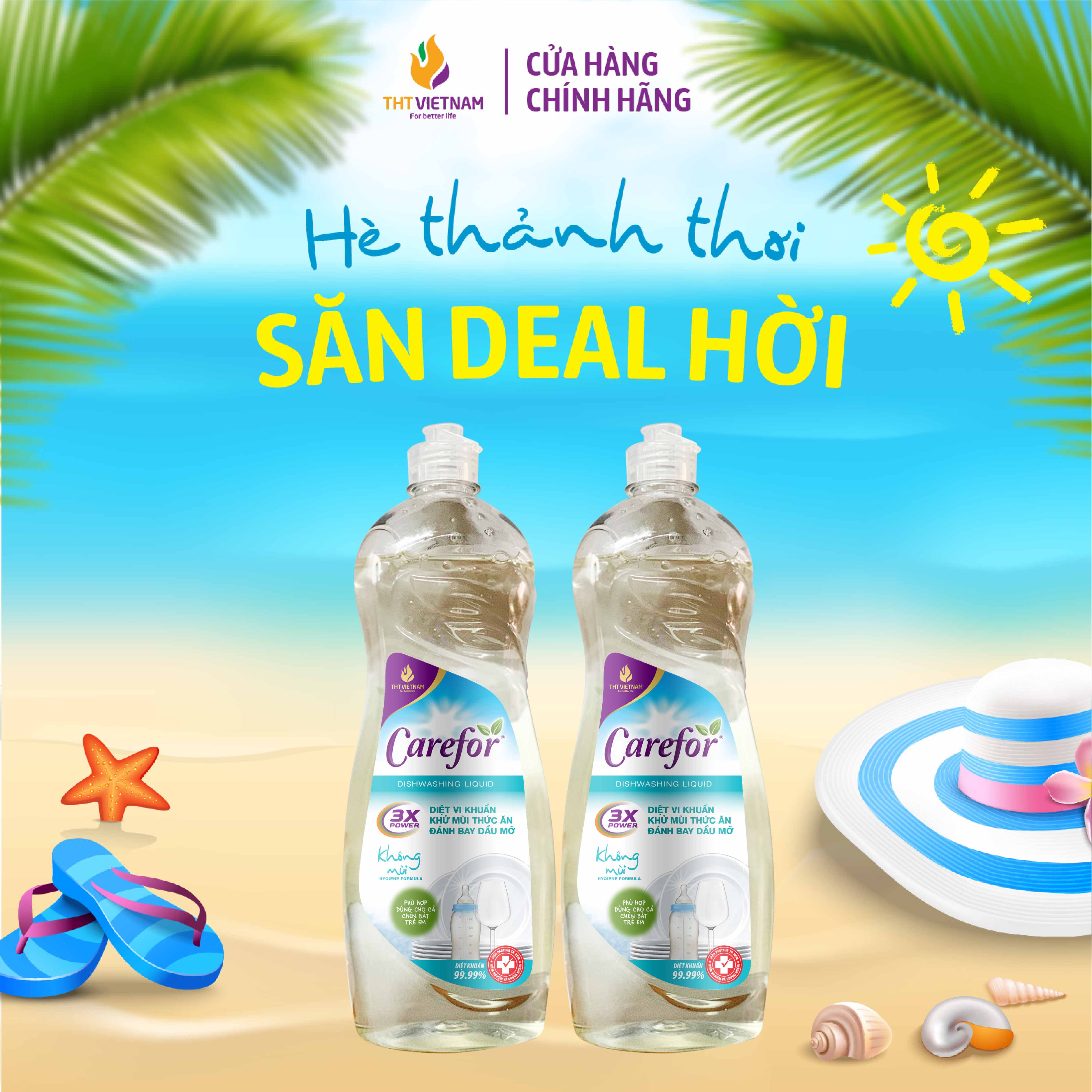 Combo 3 chai nước rửa chén Carefor 800ml