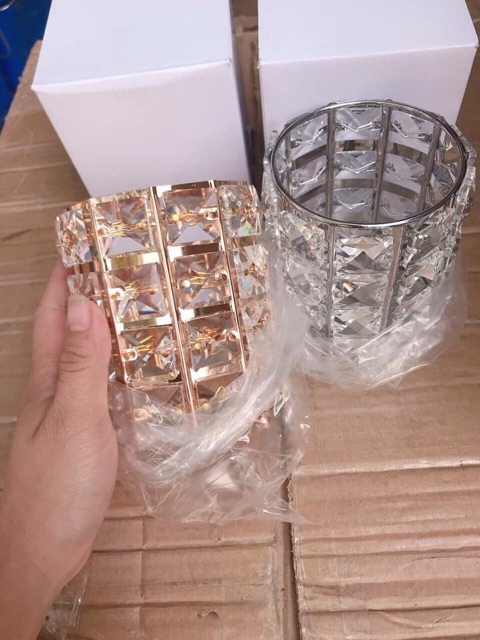 Cốc cọ đính hạt pha lê