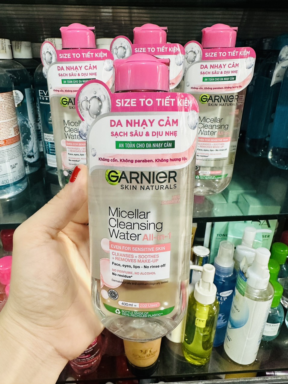 [HCM]Nuớc Tẩy Trang Micellar Cleansing Water Garnier 400ml
