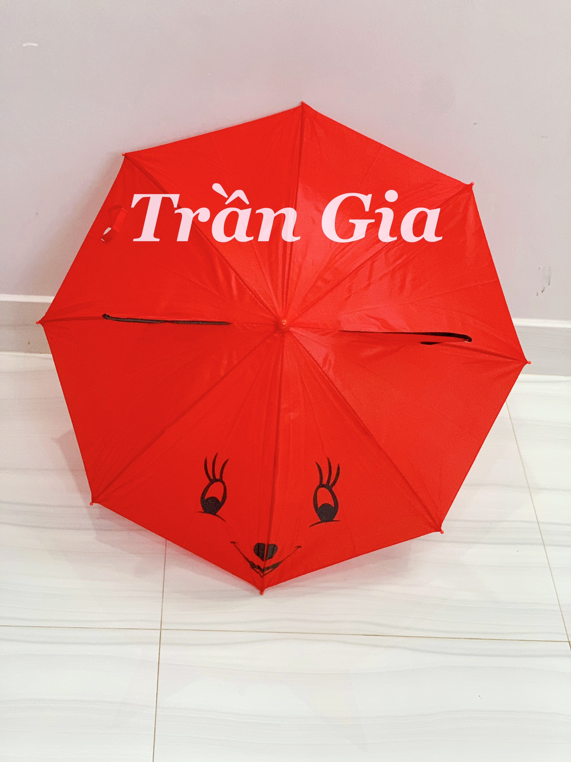 Ô Dù Cho Bé Hoạ Tiết Tai Thỏ (Sỉ inbox)