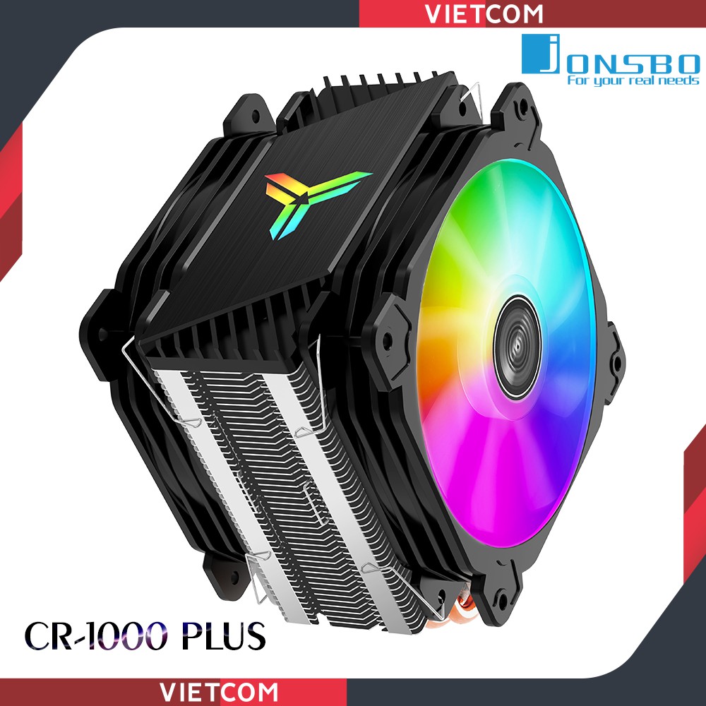 Tản nhiệt khí, tản nhiệt cpu jonsbo cr1000 plus - 2 fan 4 ống đồng - tặng kèm keo tản nhiệt