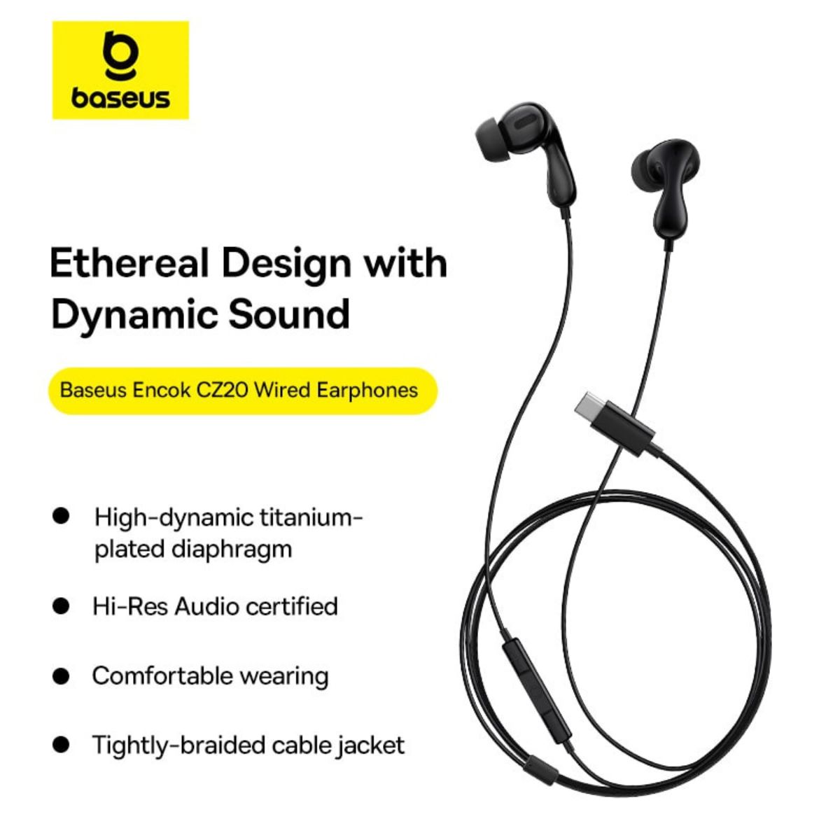 Tai nghe có dây Chân cắm Type-C Baseus Encok CZ20 Wired Earphones