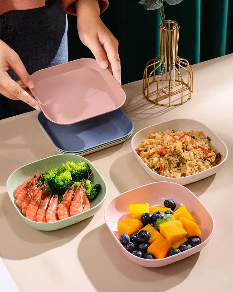Đĩa Lúa Mạch SET 8 CÁI Nhiều Màu