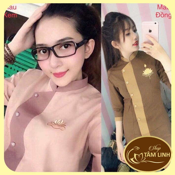 Đồ lam đi chùa_Mẫu Lãnh Tụ Phối Nữ