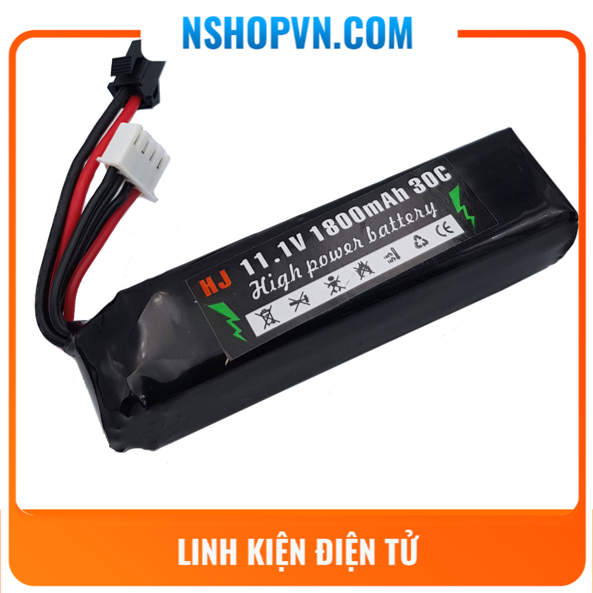 Pin LIPO 11.1V 30C 1800mAh / 2000mAh