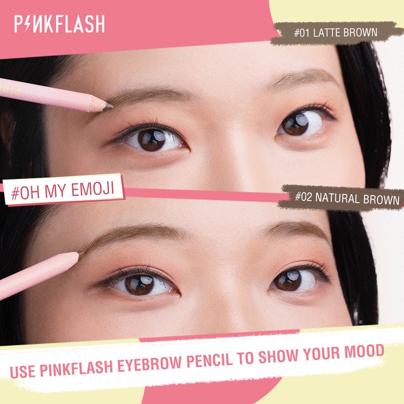 Chì Kẻ Mày Bền Màu Không Thấm Nước Pinkflash Oh My Emoji Eyebrown Pencil E02