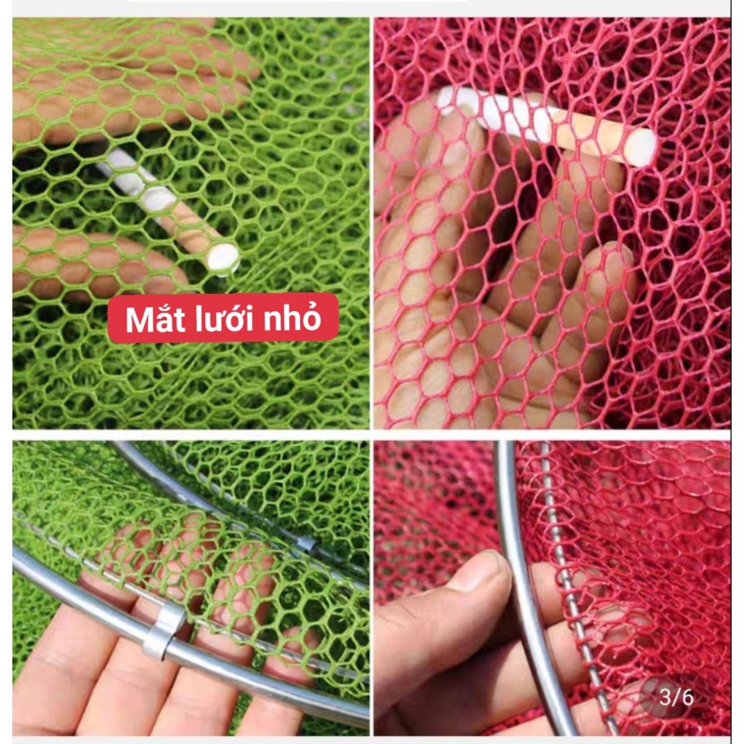 rọng đựng cá .giỏ đựng cá vành kim loại dài 1m5