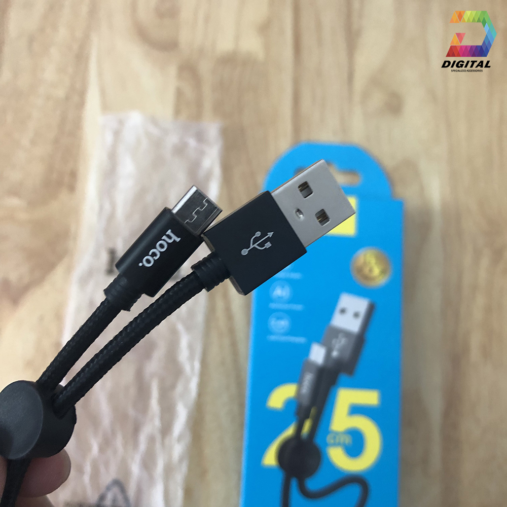 Cáp Sạc Nhanh Hoco X35 Cổng Micro USB Dài 25CM Chính Hãng
