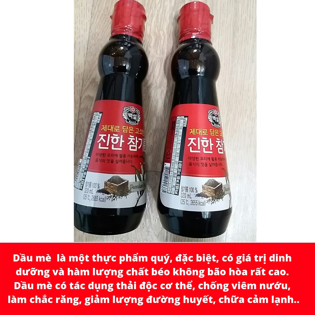 DẦU MÈ ĐẬM ĐẶC BEKSUL HÀN QUỐC 320ML