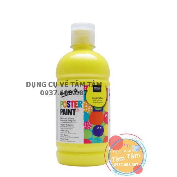 Màu Poster Paint Mont Marte 500ml (chai lẻ)  - Dụng cụ vẽ tâm tâm