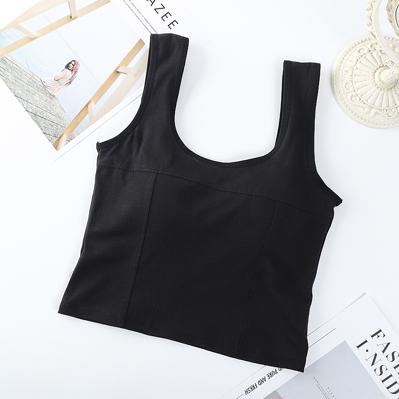 Áo 2 dây nữ Áo cổ vuông croptop CÓ MÚT NGỰC Chất liệu cotton mềm mại co giãn Kiểu dáng trẻ trung