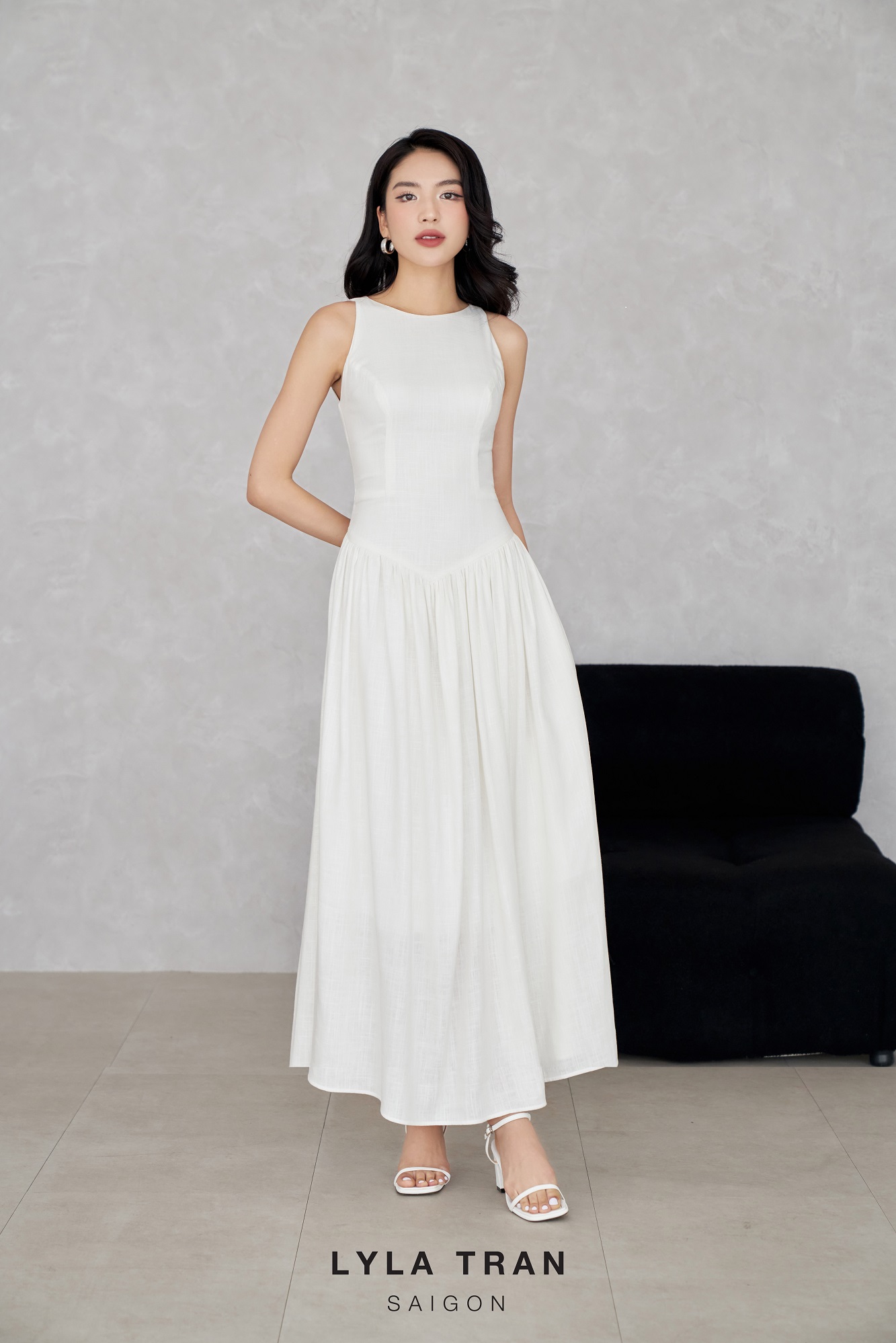 ĐẦM LINEN EO TAM GIÁC TÔN DÁNG (KATIE LINEN)