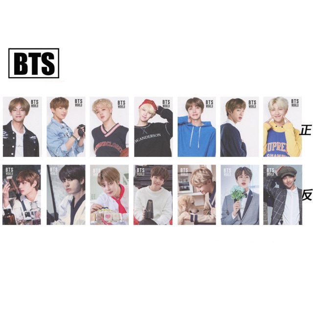 Card BTS Album World (Ảnh In 2 Mặt)