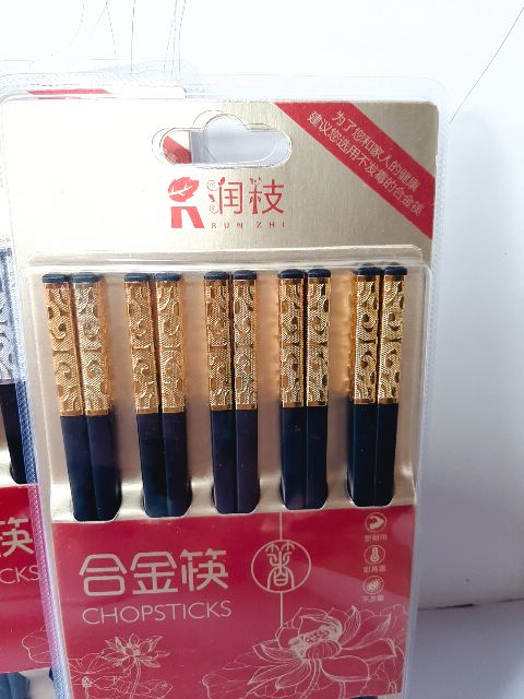 Đũa Sừng Khảm Vàng Bạc Loại Đẹp
