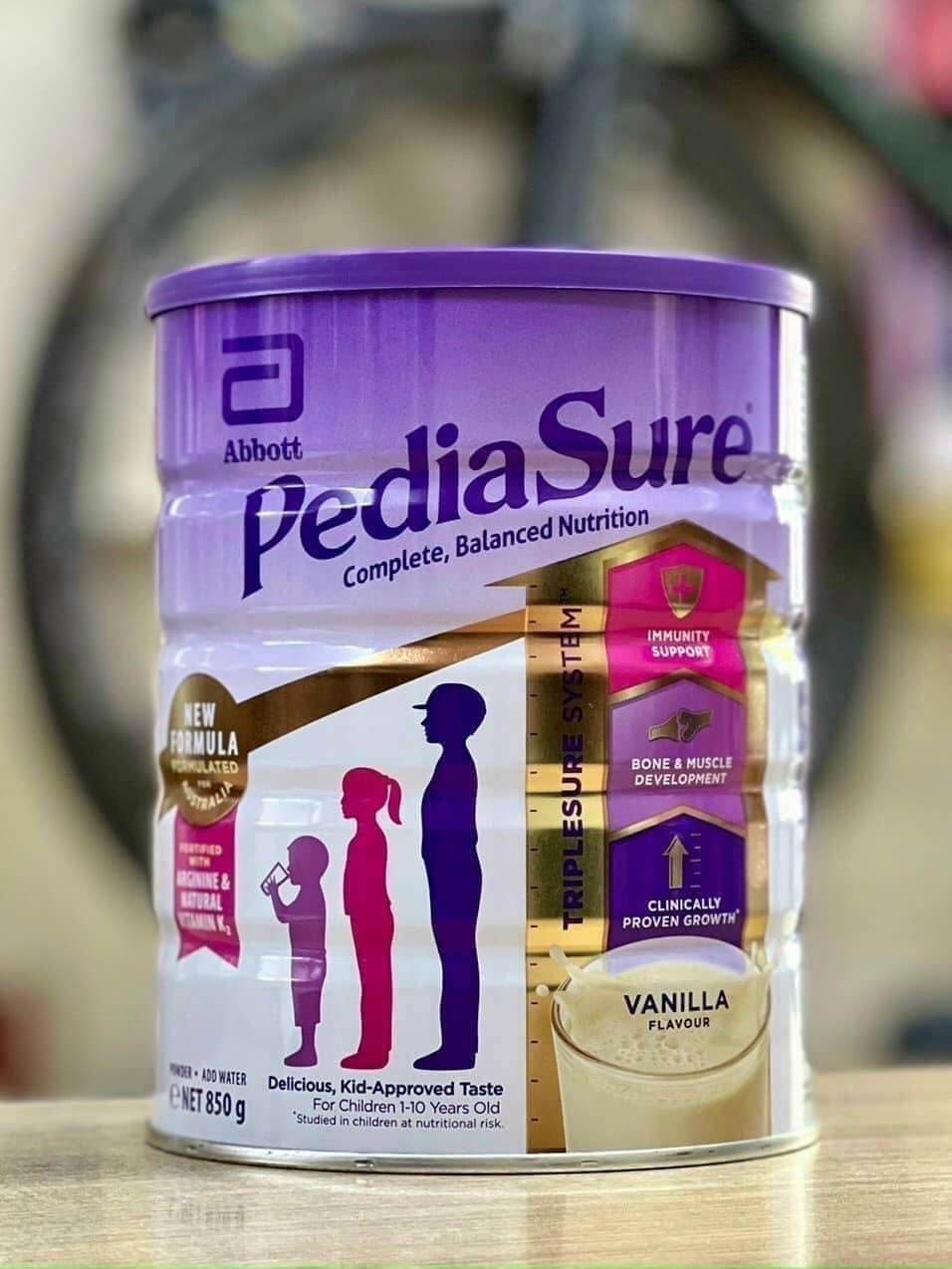 PediaSure Australia vanilla milk powder purple cap 850g