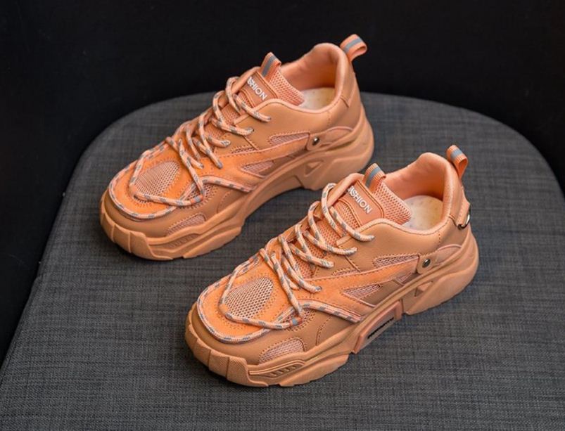 Giày thể thao nữ sneaker đế cao cá tính GN10 - cam