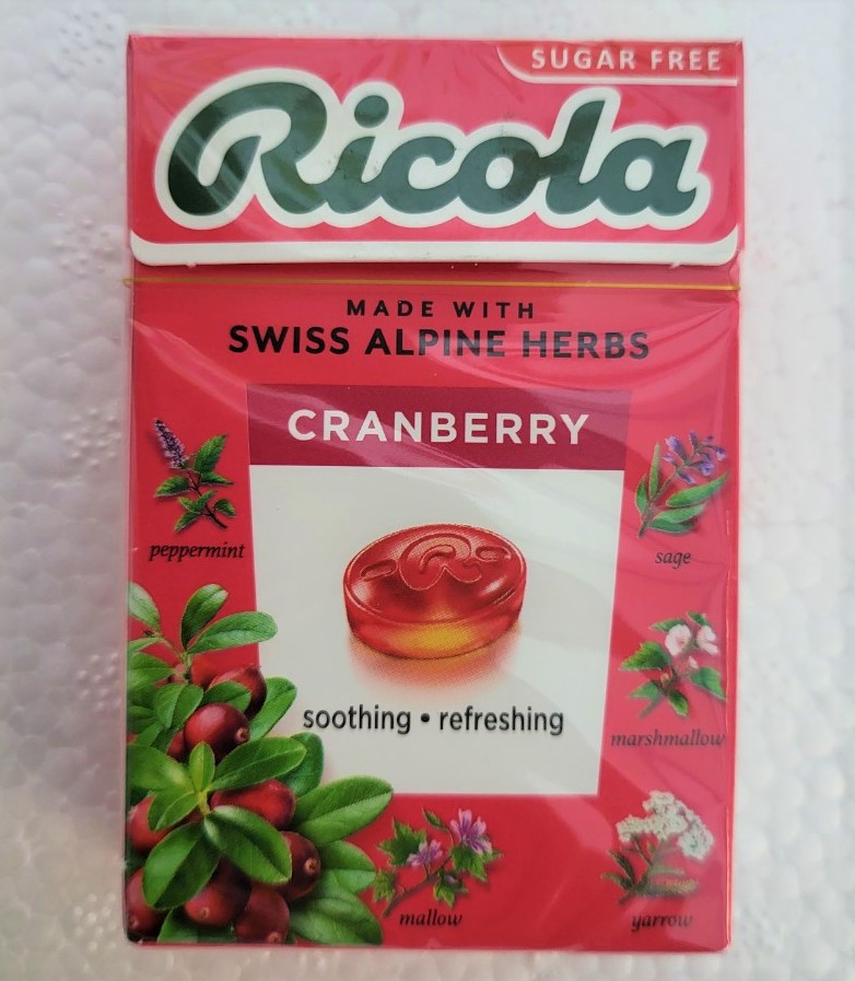 Kẹo thảo mộc trái cây không đường ricola alpine herbs cranberry