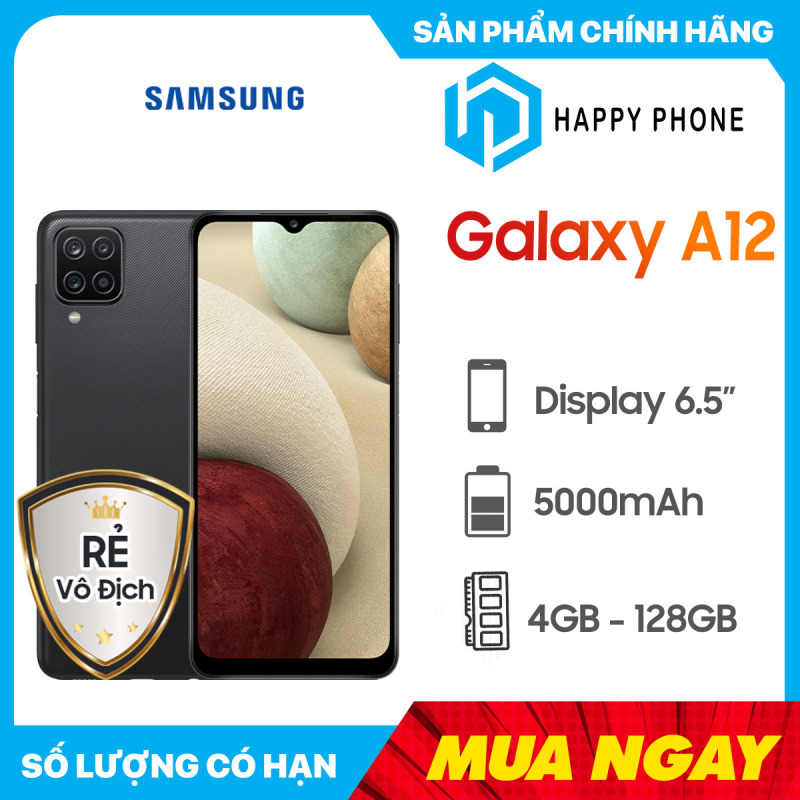Điện Thoại Samsung Galaxy A12 (4GB/128GB) -  Mới 100%, Nguyên seal | Bảo hành 12 tháng