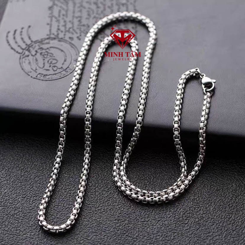 Dây chuyền bạc nam xích trụ chất liệu bạc Thái 925 Minh Tâm Jewelry