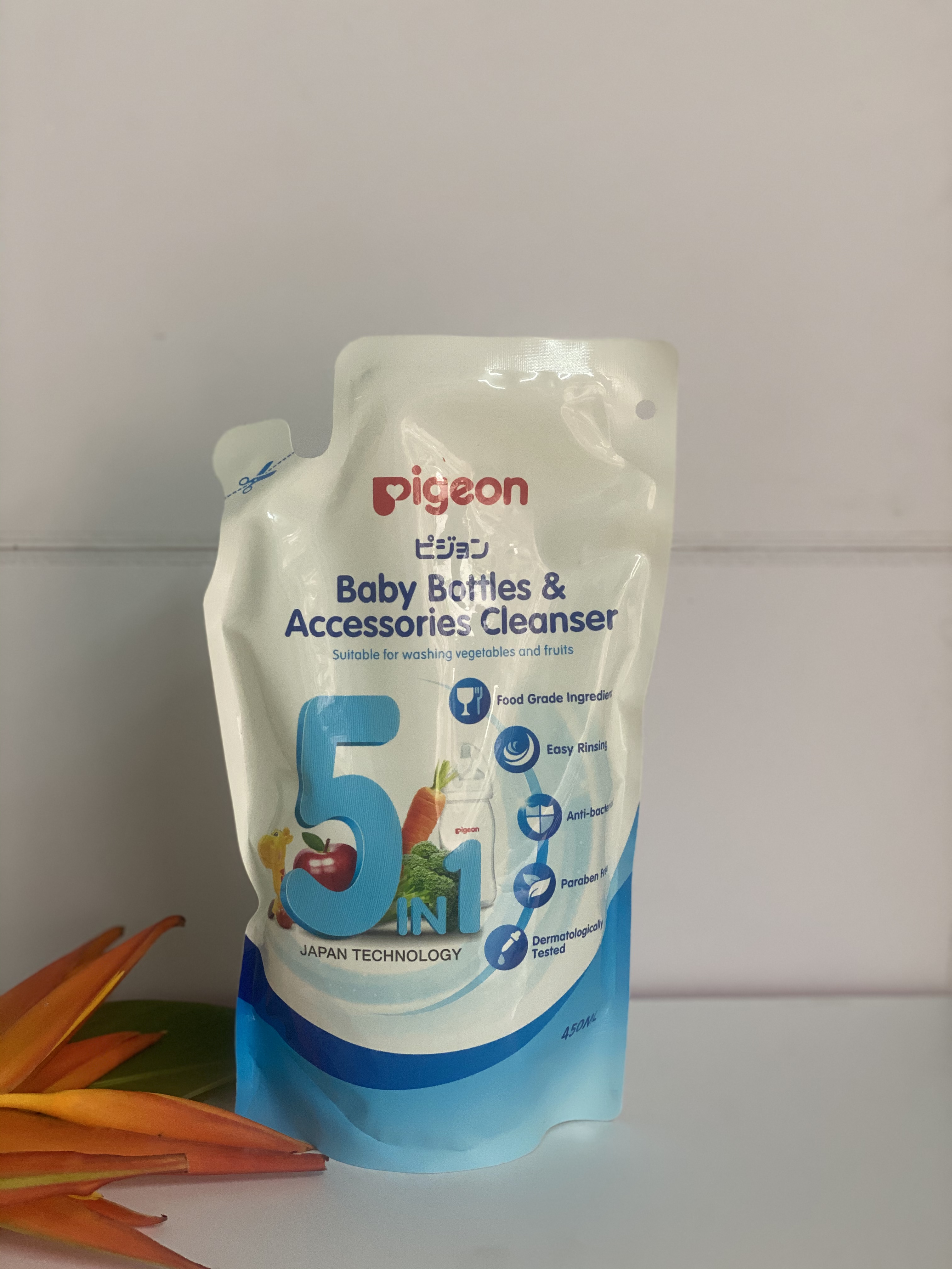 Nước rửa bình sữa Pigeon 200ml, 400ml, 450ml, 700ml [hàng chính hãng]