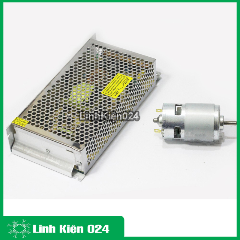 Combo động cơ 775 trục d 12v-24v và nguồn tổ ong 12v-10a