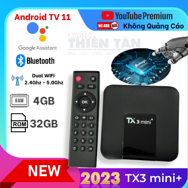 Android Tivi Box Tx3 Mini Plus 2022 - Android 11 - CPU S905W2 - Ram 2GB, Rom 16GB