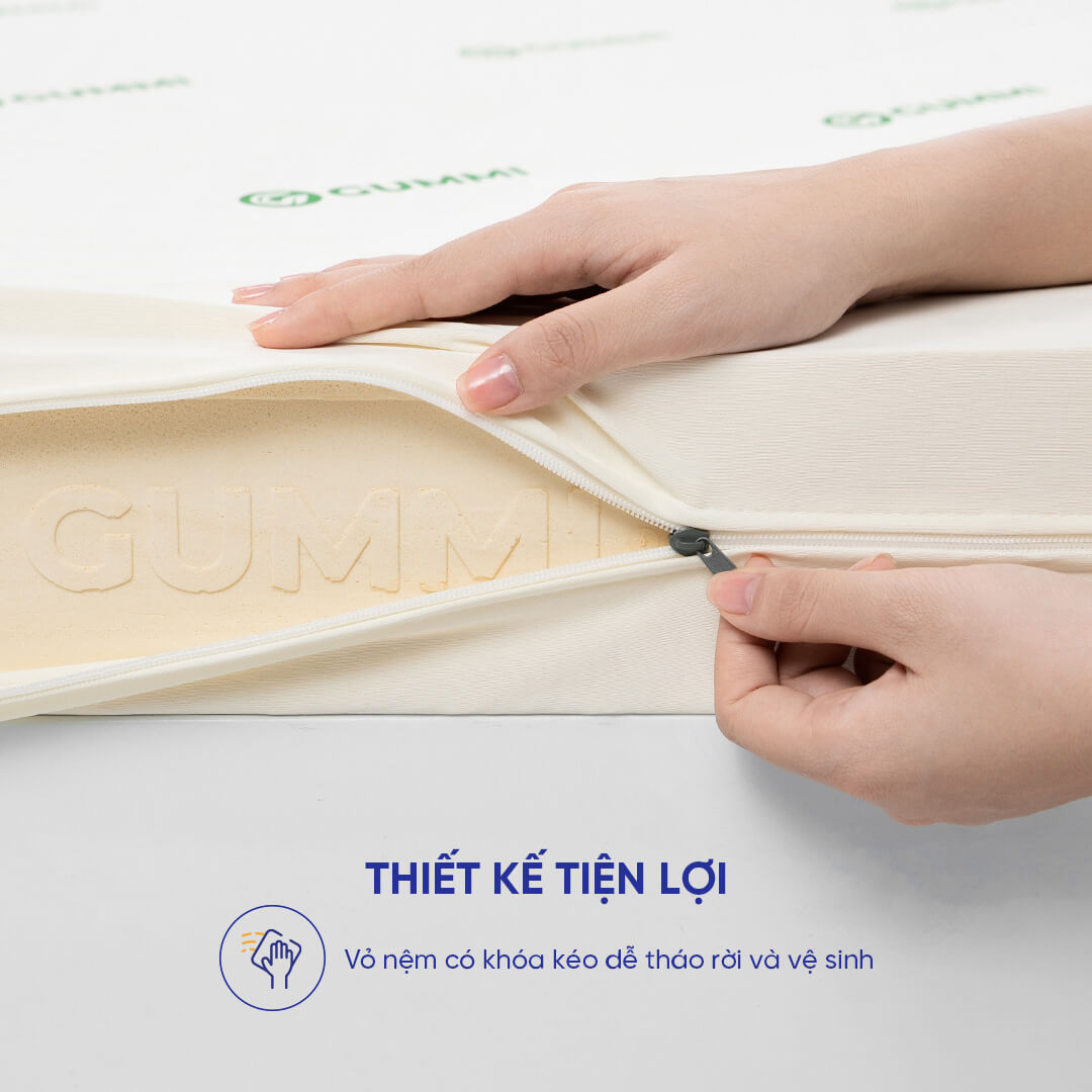 [TRẢ GÓP 0%] Nệm cao su foam giảm đau lưng Gummi Lite (NEW)