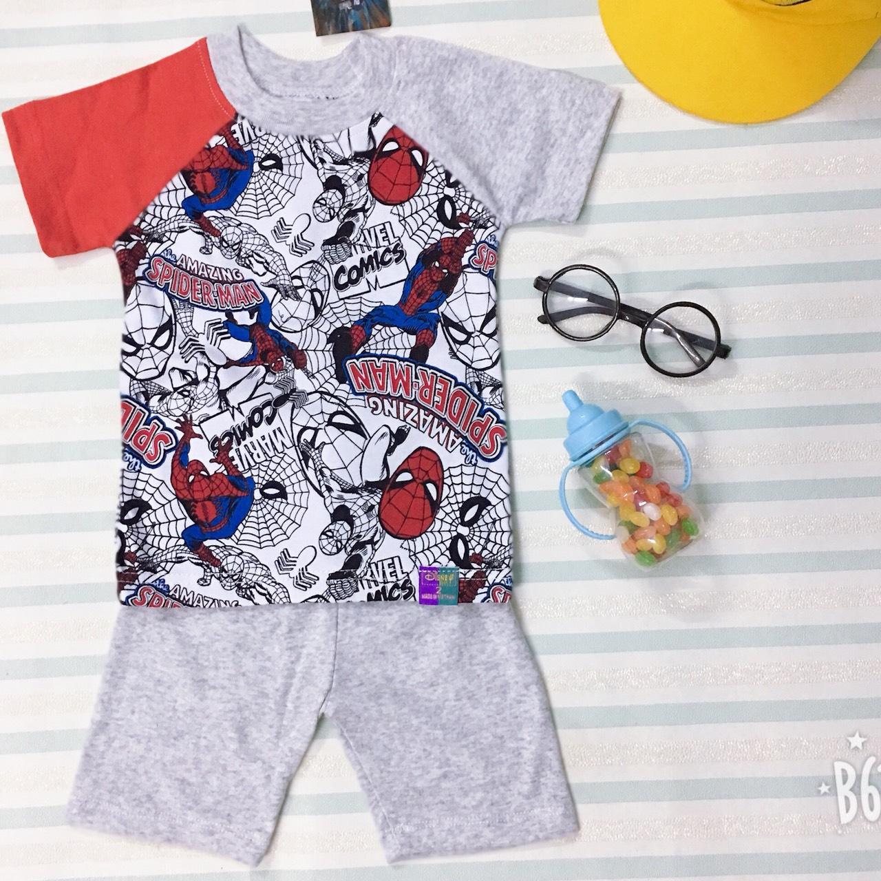 Bộ đồ bozip bé trai spiderman người nhện
