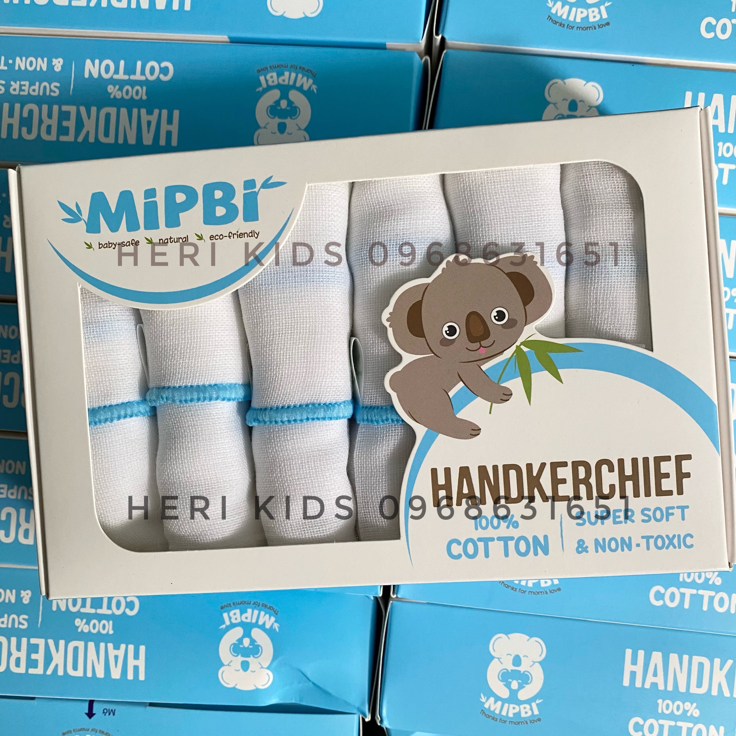 Khăn sữa hộp Mipbi 100% cotton