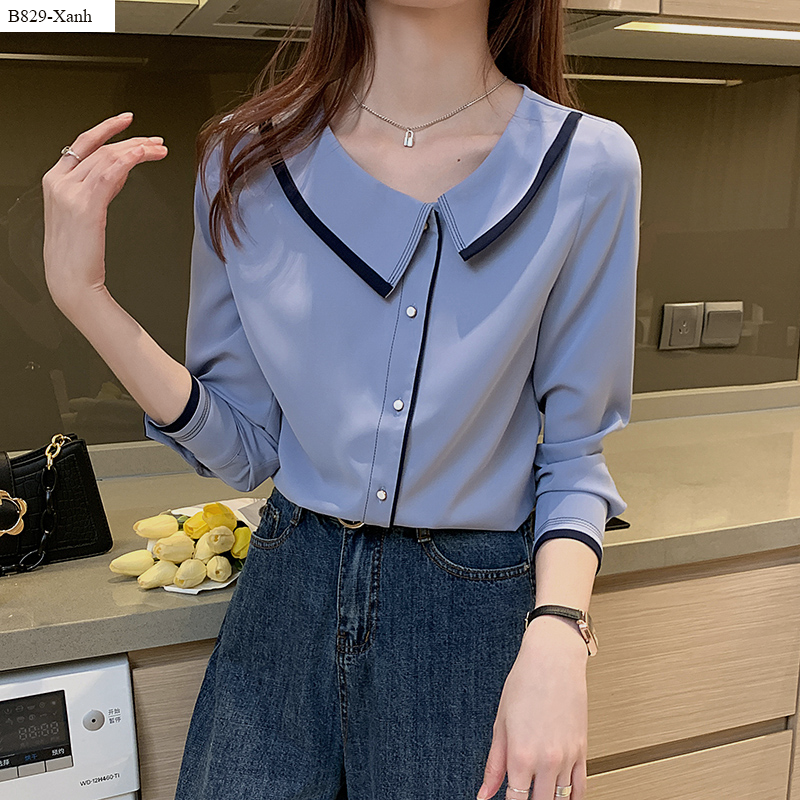 [HCM]B829- Áo SM Viền dày tay