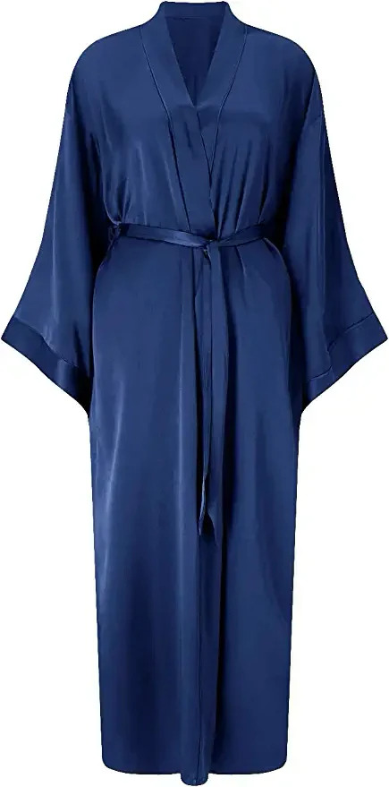 2021 new satin voan áo choàng phù dâu áo choàng cô dâu áo choàng phụ nữ đám cưới dài áo choàng áo choàng tắm trắng áo choàng satin áo choàng
