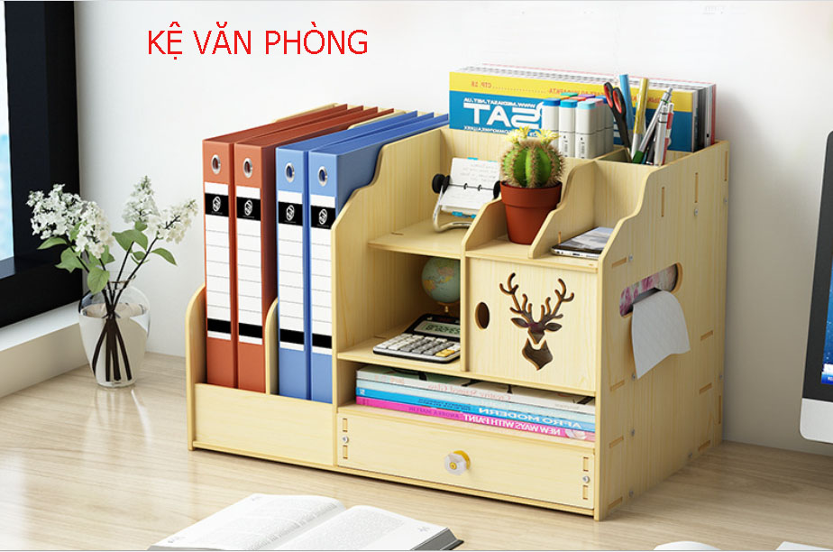 Kệ sách gỗ đa năng ĐỂ BÀN tiện ích - gỗ MDF