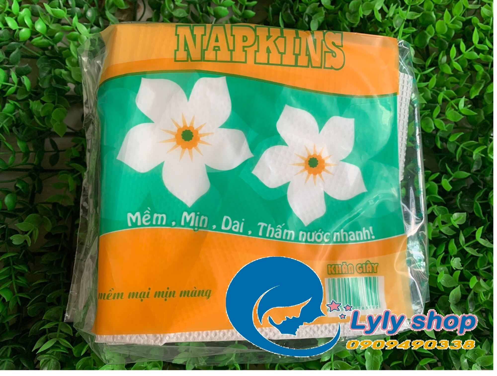 Khăn giấy vuông bông mai- 32 tờ- combo 20 gói