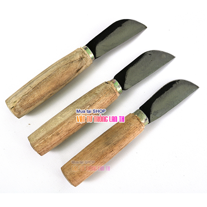 Dao ghép cành lưỡi thép đen cán gỗ