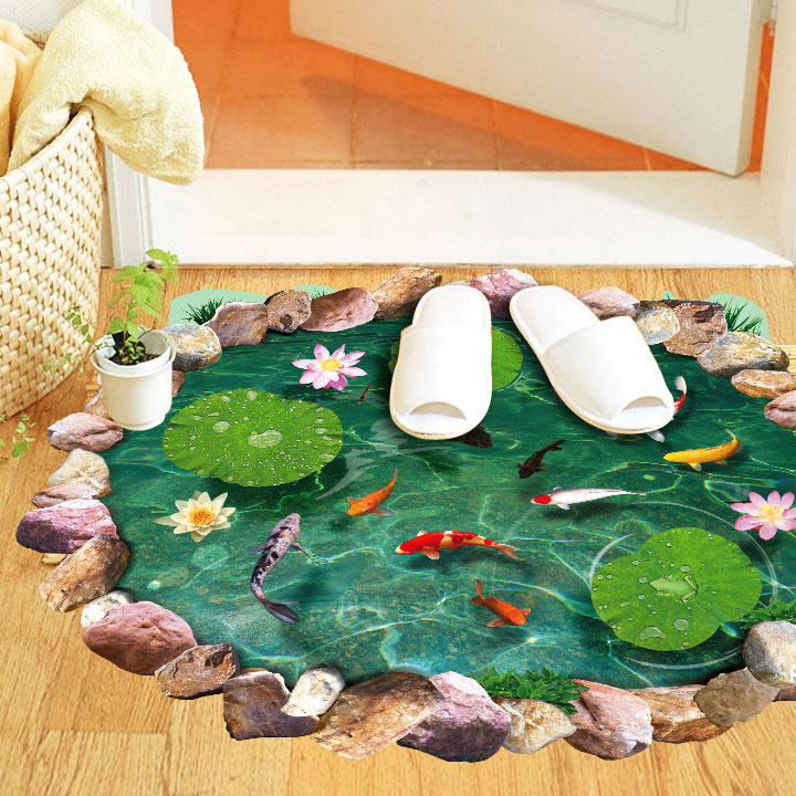 Giấy dán tường 3D Mẫu Cá Heo nhiều màu lữa chọn, có keo sẵn, bóc dán dễ dàng trên mọi về mặt phẳng Zooyoo Home Decor